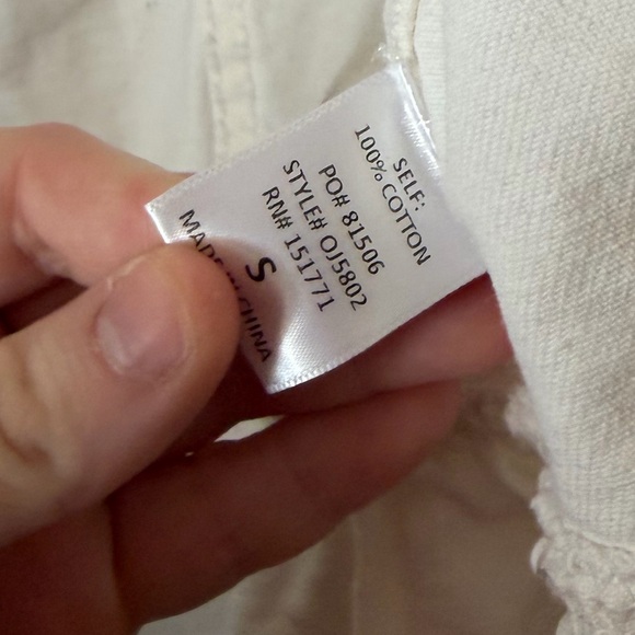 Gilli Cream Denim Peplum Jacket Women’s Size Small - Picture 6 of 7